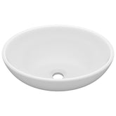 Ylellinen Pesuallas Ovaali Matta Valkoinen 40X33 Cm Keraami